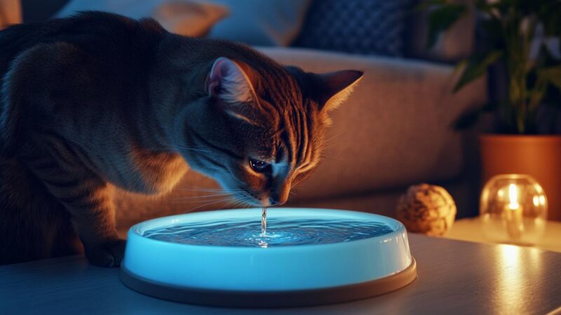 Pourquoi une fontaine à eau est essentielle pour la santé de votre chat