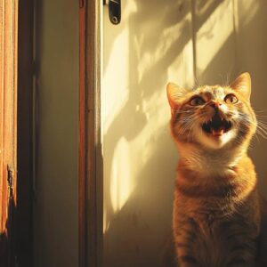 Comprendre pourquoi votre chat miaule a la porte et comment reagir efficacement